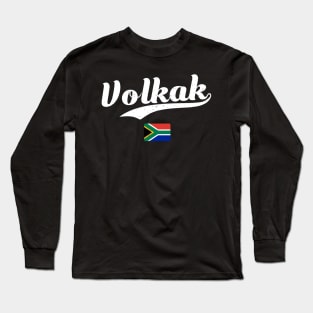 Volkak South Africa Kak Funny Afrikaans Phrase Long Sleeve T-Shirt